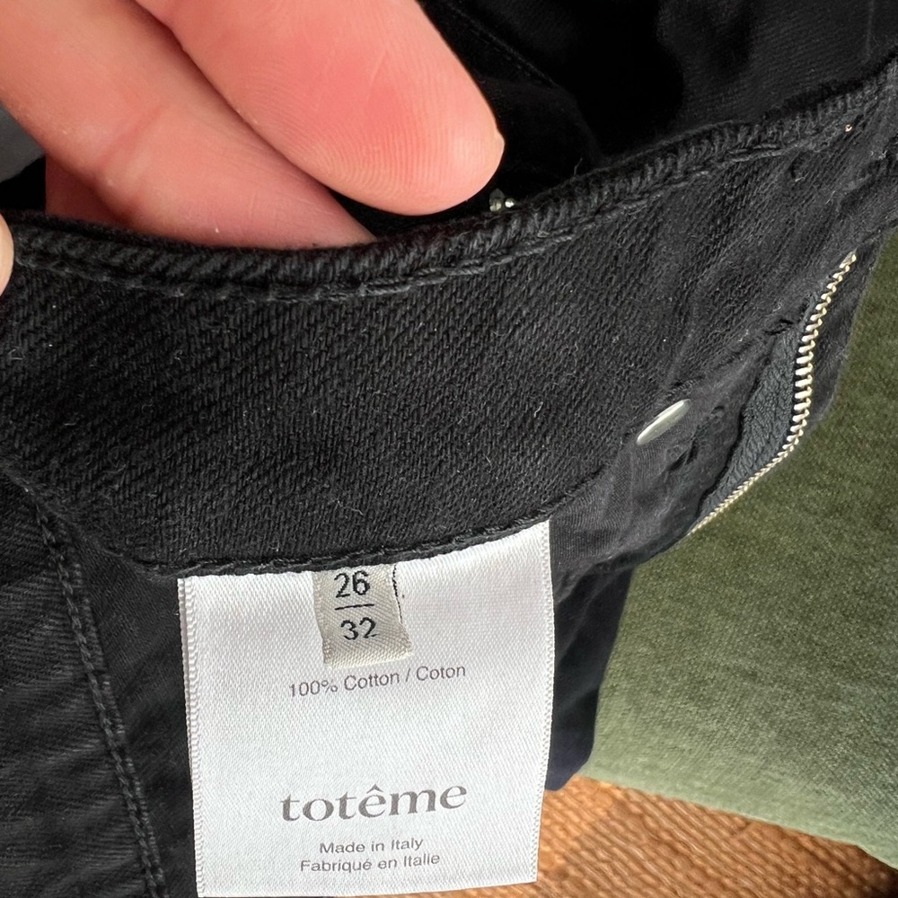 TOTEME Black High-Rise Flared Jeans - Picture 7 of 7